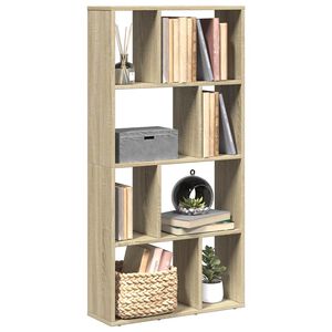 vidaXL Bokhylle sonoma eik 60x20x120,5 cm konstruert tre