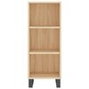 vidaXL Highboard sonoma eik 34,5x34x180 cm konstruert tre