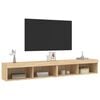 vidaXL TV-benker med LED-lys 2 stk sonoma eik 100x30x30 cm