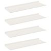 vidaXL Flytende hylle 4 stk. Hvit 60 x 18 x 2,5 cm St&aring;l