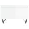 vidaXL Salongbord 2 stk h&oslash;yglans hvit 50x46x35 cm konstruert tre