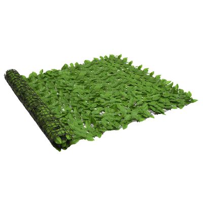 vidaXL Balkongskjerm med grønne blader 400x150 cm
