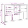 vidaXL LED sideboard Gammelt tre 162 x 37 x 100 cm Konstruert tre