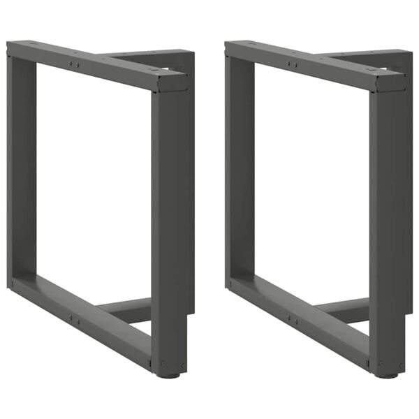 vidaXL Spisebordben T-formet 2 stk antrasitt 100x35x(72-73) cm stål