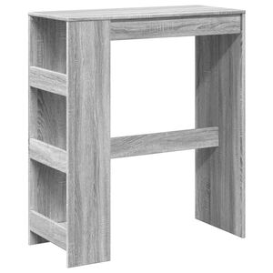 vidaXL Barbord med stativer gr&aring; sonoma 90x40x103,5 cm konstruert tre