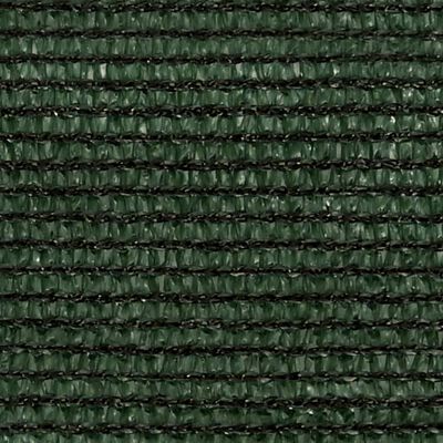vidaXL Solseil 160 g/m² mørkegrønn 3,5x3,5x4,9 m HDPE