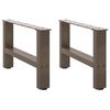 vidaXL Salongbordben naturst&aring;l 2 stk 50x(30-31) cm st&aring;l