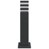 vidaXL Utend&oslash;rs gulvlamper med uttak 3 stk svart 50 cm aluminium