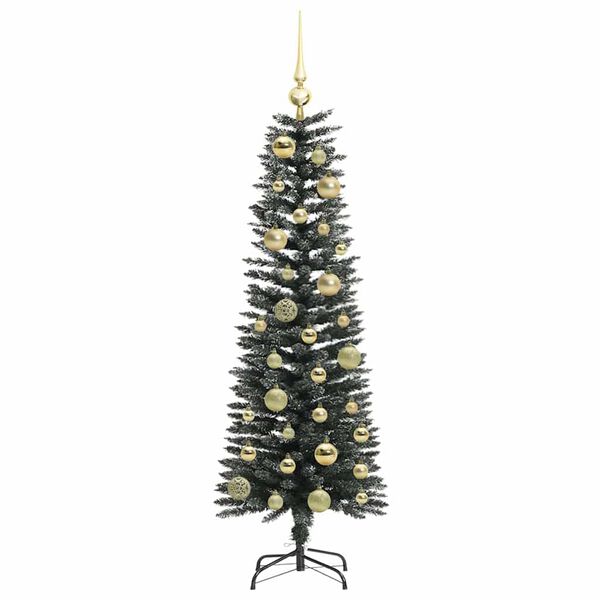 vidaXL Kunstig juletre med 150 LED gr&oslash;nn 120 cm PVC og plast og st&aring;l