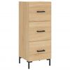vidaXL Highboard sonoma eik 34,5x34x180 cm konstruert tre
