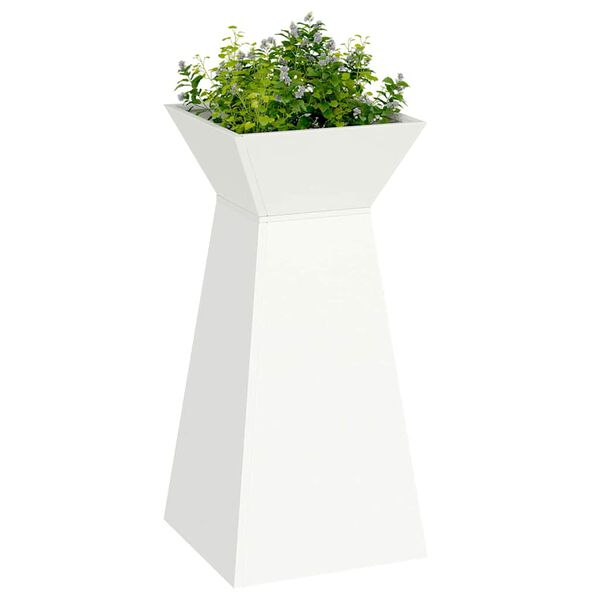 vidaXL Søyleplanter 2 pcs Hvit 35 x 35 x 73 cm