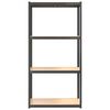 vidaXL Hyller 4 lag 3 stk antrasitt st&aring;l og konstruert tre