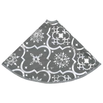 vidaXL Luksus juletreskjørt med sokk grå 150 cm stoff