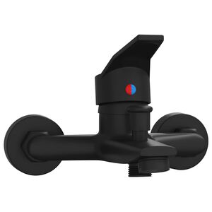 vidaXL Dusjblandebatteri Svart G 1 / 2 tommer