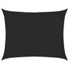 vidaXL Solseil 160 g/m&sup2; rektangul&aelig;r svart 6x8 m HDPE