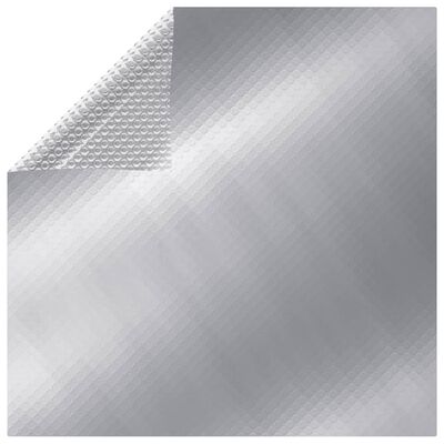 vidaXL Flytende rektangulær solarduk til basseng PE 8x5 m sølv
