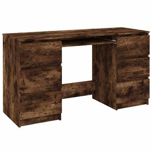 vidaXL Skrivebord r&oslash;kt eik 140x50x77 cm konstruert tre