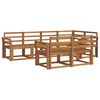vidaXL Utend&oslash;rs sofa-sett 7 pcs Naturlig Solid akasietre