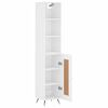 vidaXL Highboard hvit 34,5x34x180 cm konstruert tre