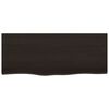 vidaXL Bordplate m&oslash;rkebrun 100x40x2 cm behandlet heltre eik
