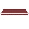vidaXL Manuell uttrekkbar markise burgunder 350x250 cm