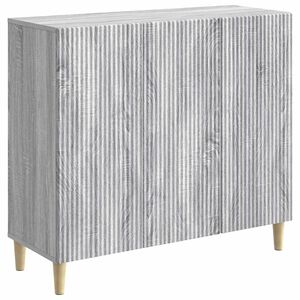 vidaXL Serviesskap Gr&aring; sonoma 89 x 34,5 x 80 cm Konstruert tre