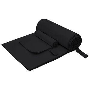 vidaXL Sports h&aring;ndklesett 2 pcs Svart stoff