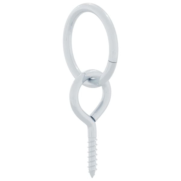 vidaXL Festeringer med &oslash;yeskruer 3 stk s&oslash;lv st&aring;l