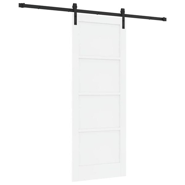 vidaXL Skyved&oslash;r Hvit 78 x 202 cm Massiv furu