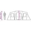 vidaXL Tunneltelt for camping 16 personer grønn vanntett