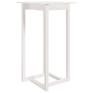 vidaXL Barbord hvit 60x60x110 cm heltre furu
