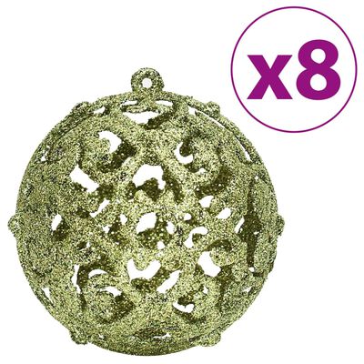 vidaXL Julekuler 100 stk lysegrønn 3 / 4 / 6 cm