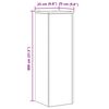 vidaXL Planteholder 2 pcs Svart Eik 25 x 25 x 80 cm Konstruert tre