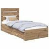 vidaXL Sengestamme med skuff Artisan Eik 90 x 200 cm Konstruert tre