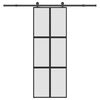 vidaXL Skyved&oslash;r med monteringssett 76x205 cm herdet glass og aluminium