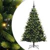 vidaXL Kunstig leddet juletre med 300 LED-lamper Gr&oslash;nn 210 cm