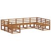 vidaXL Utend&oslash;rs sofa-sett 9 pcs Naturlig Solid akasietre