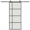 vidaXL Skyved&oslash;r med monteringssett svart 90x205 cm ESG-glass