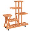vidaXL Blomsterstativ med hjul 95x25x101 cm heltre gran