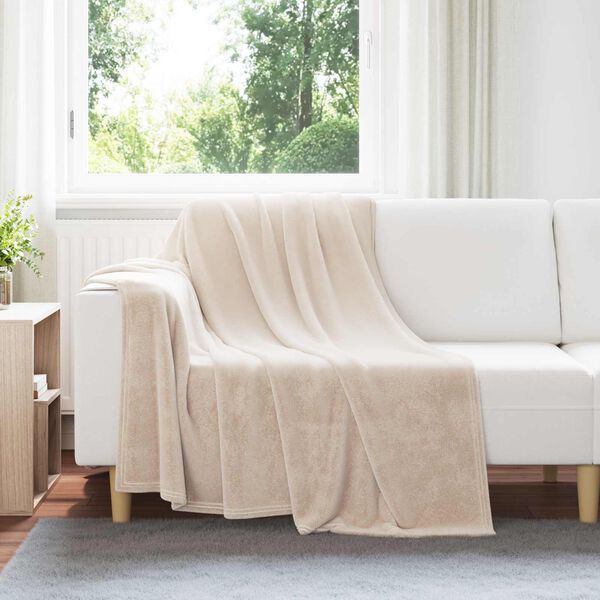 vidaXL Kastepledd 6 pcs Beige 150 x 200 cm Fleece