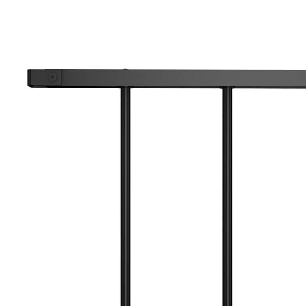 vidaXL Gjerdepanel pulverlakkert stål 1,63x0,75 m svart