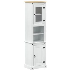 vidaXL Baderomsskap Hvit 50 x 40 x 185 cm Massiv furu