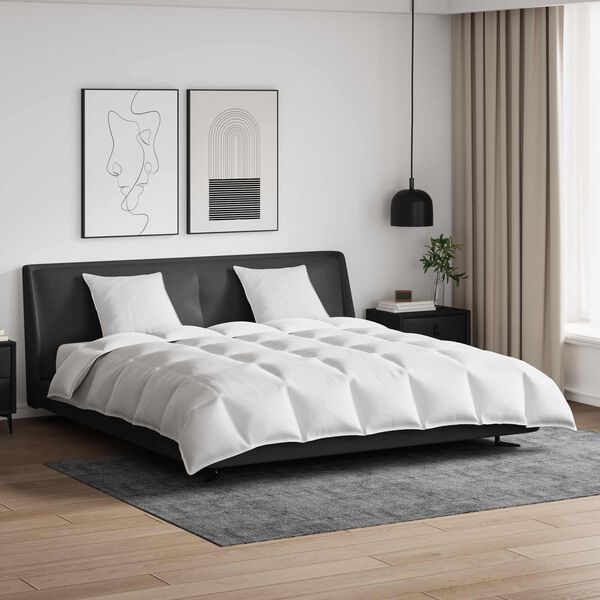 vidaXL Dyne Sett med pute 3 pcs Hvit Dun Fj&aelig;r