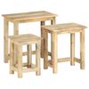 vidaXL Stablebord 3 stk heltre mango
