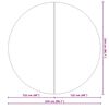 vidaXL Bunnark til basseng Svart Ø 244 cm Polyester geotekstil