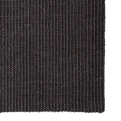 vidaXL Teppe naturlig sisal 66x200 cm svart