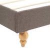 vidaXL Sengeramme uten Madrass Taupe Stoff 135x190 cm