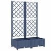 vidaXL Hagepotte med espalier bl&aring;gr&aring; 80x40x121,5 cm PP