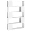 vidaXL Bokhylle/romdeler h&oslash;yglans hvit konstruert tre