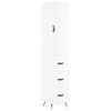 vidaXL Highboard h&oslash;yglans hvit 34,5x34x180 cm konstruert tre